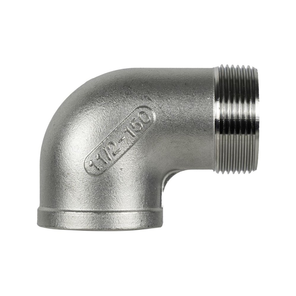 Stainless steel 150lb bsp elbow coupling adaptor 1½" female to male