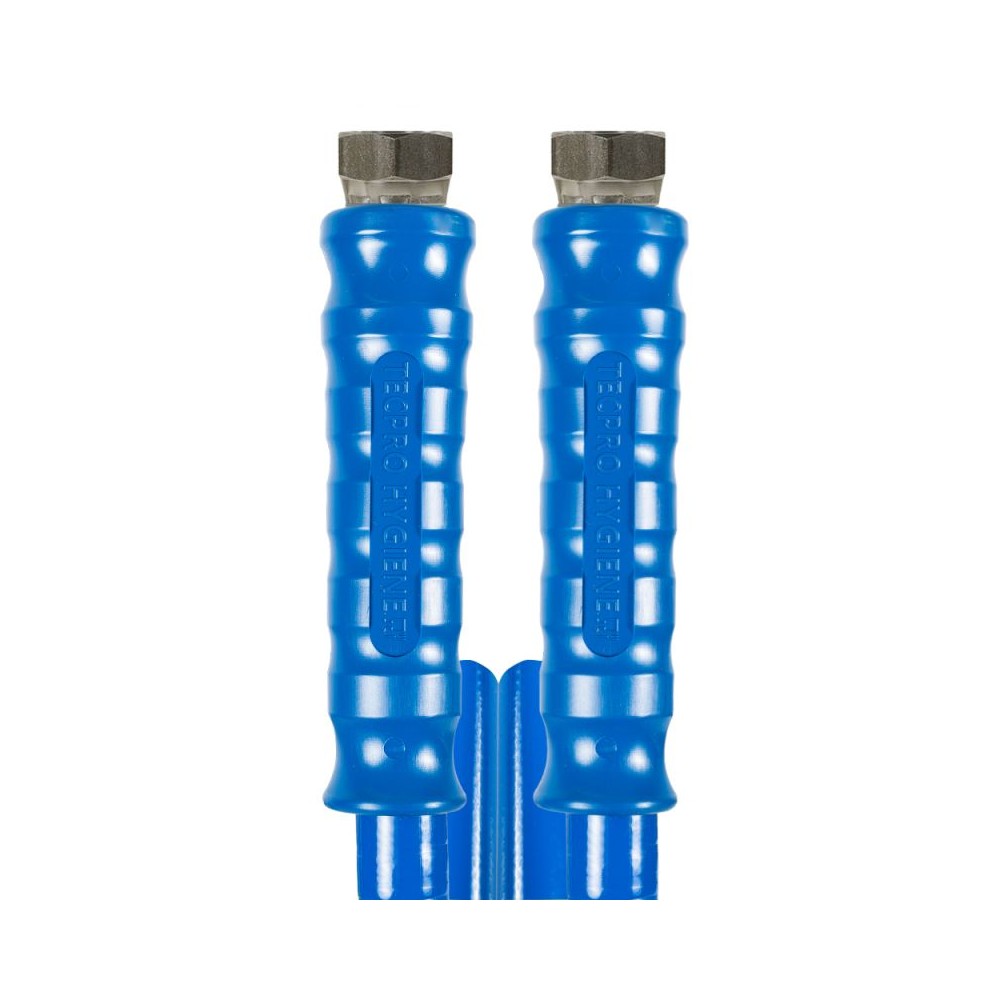 Blue metre bar hygiene ultra washdown hose with 1/2 inch female ends