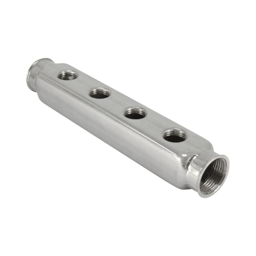 Stainless steel distributor connector block manifold with multiple ports