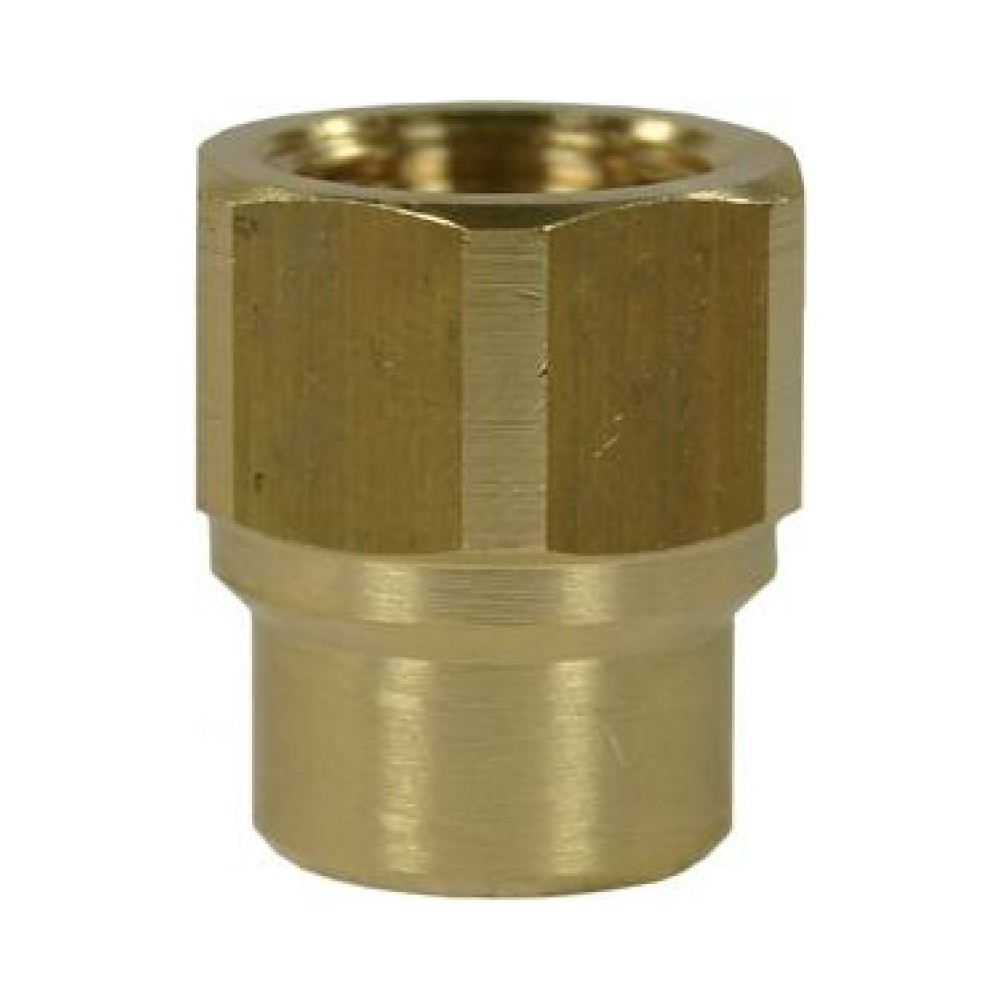 Female to female brass socket adaptor 3/8"F to 1/4"F