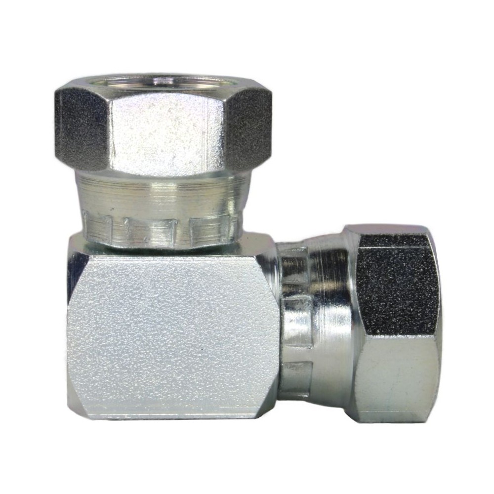Female to female zinc plated steel 1/4" elbow