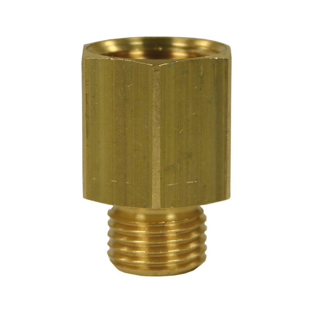 Female to male brass reduction nipple adaptor 1/4"F to 3/8"M