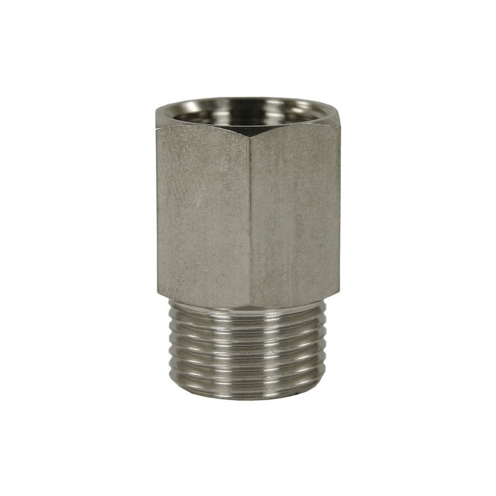 Female to male stainless extension nipple adaptor 3/8"