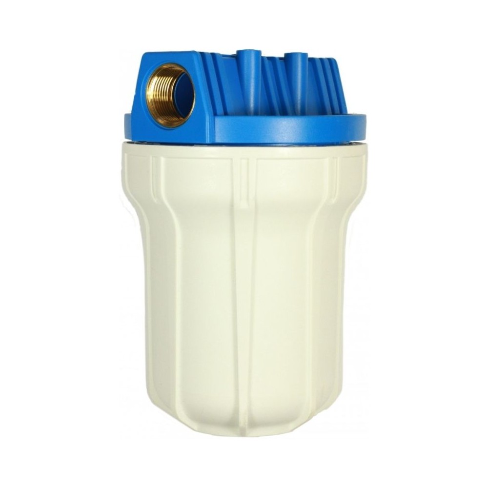 White polypropylene filter housing inlet 9¾" with 3/4" BSP female fitting