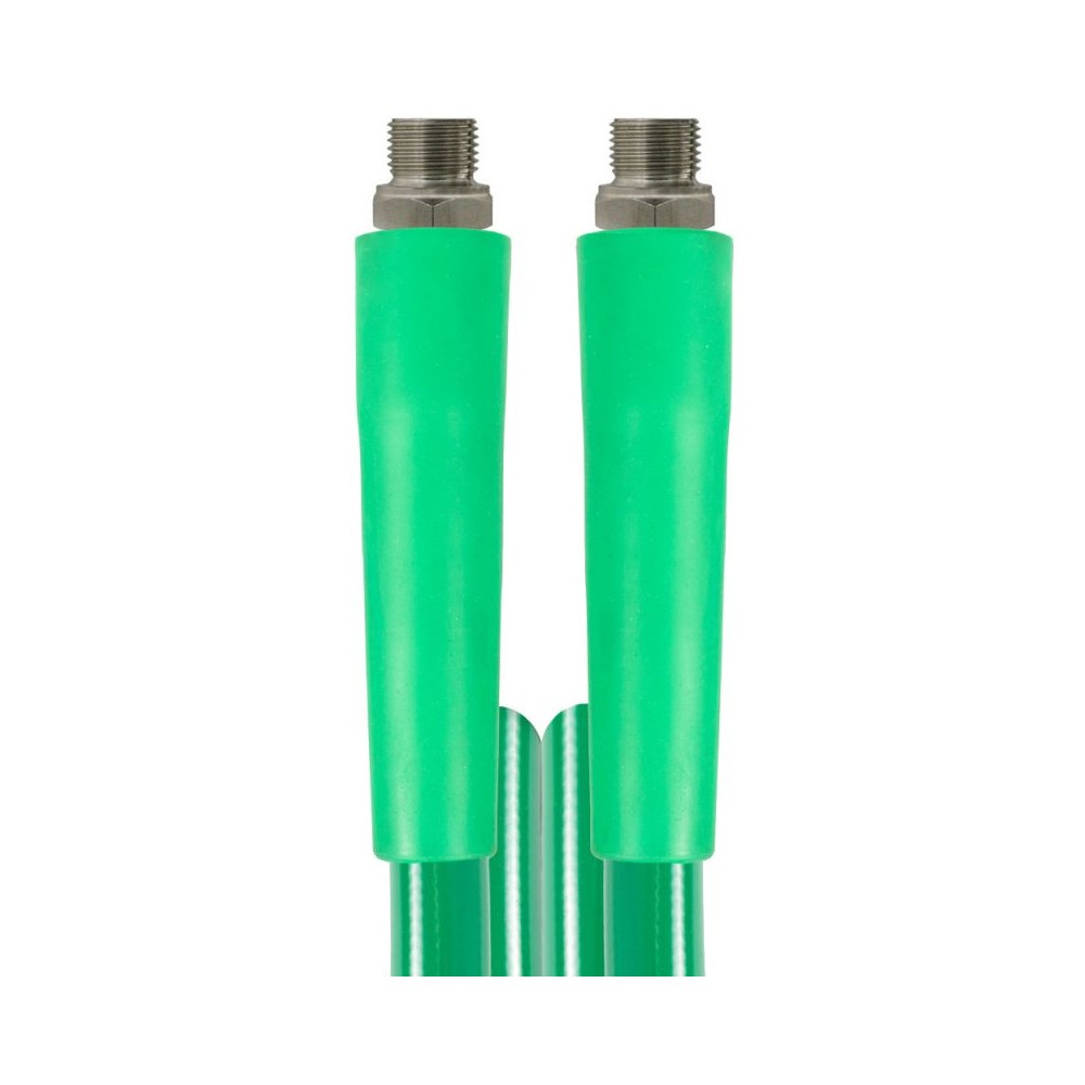 Green 25 metre bar hygiene ultra washdown hose with 1/2" male ends