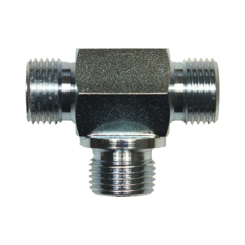 Hose adaptor zinc plated steel male tee fitting
