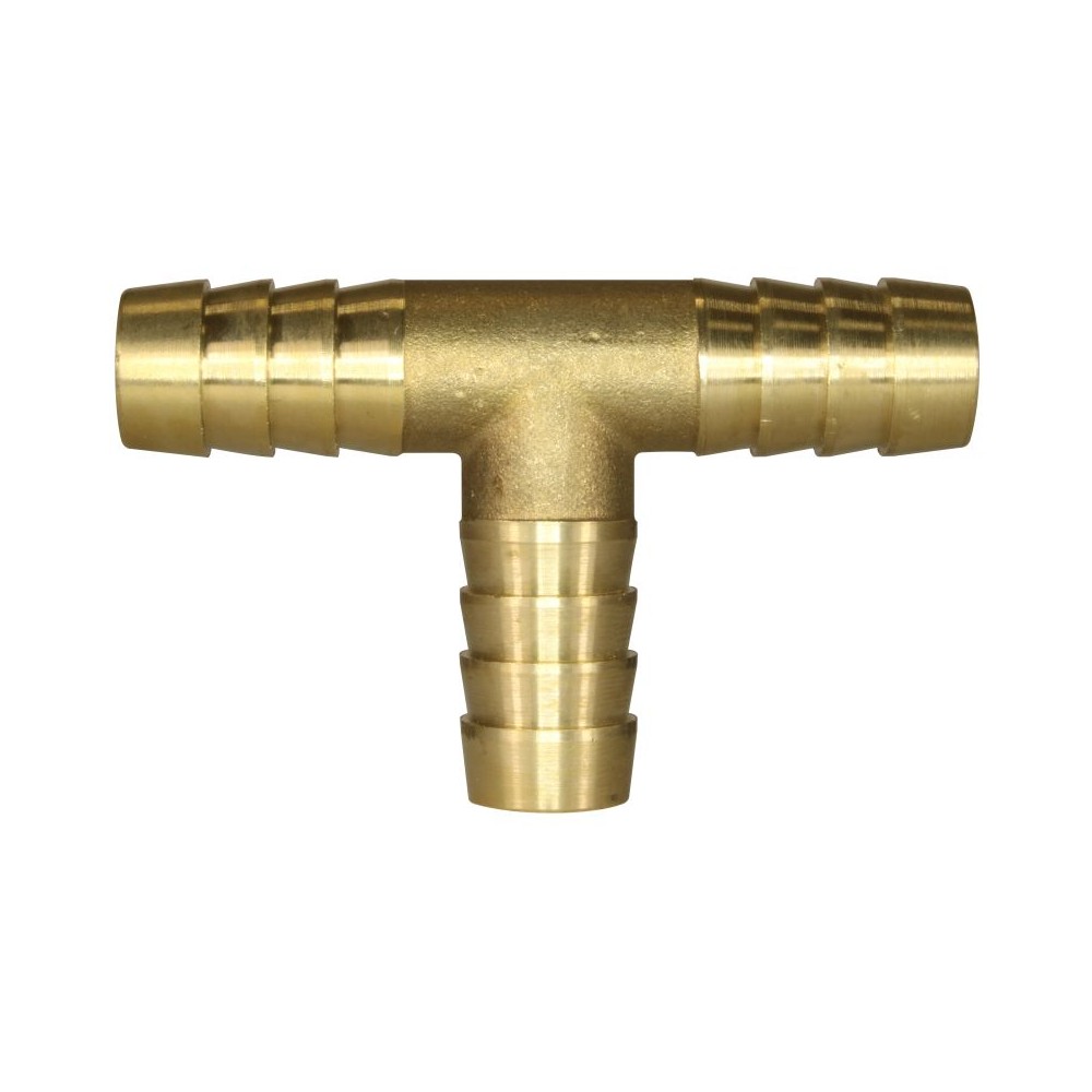 Hose joiner brass tee 12mm three-way fitting