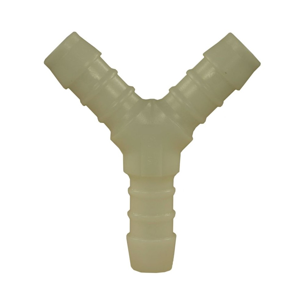 Hose joiner plastic Y-piece with 12mm tails