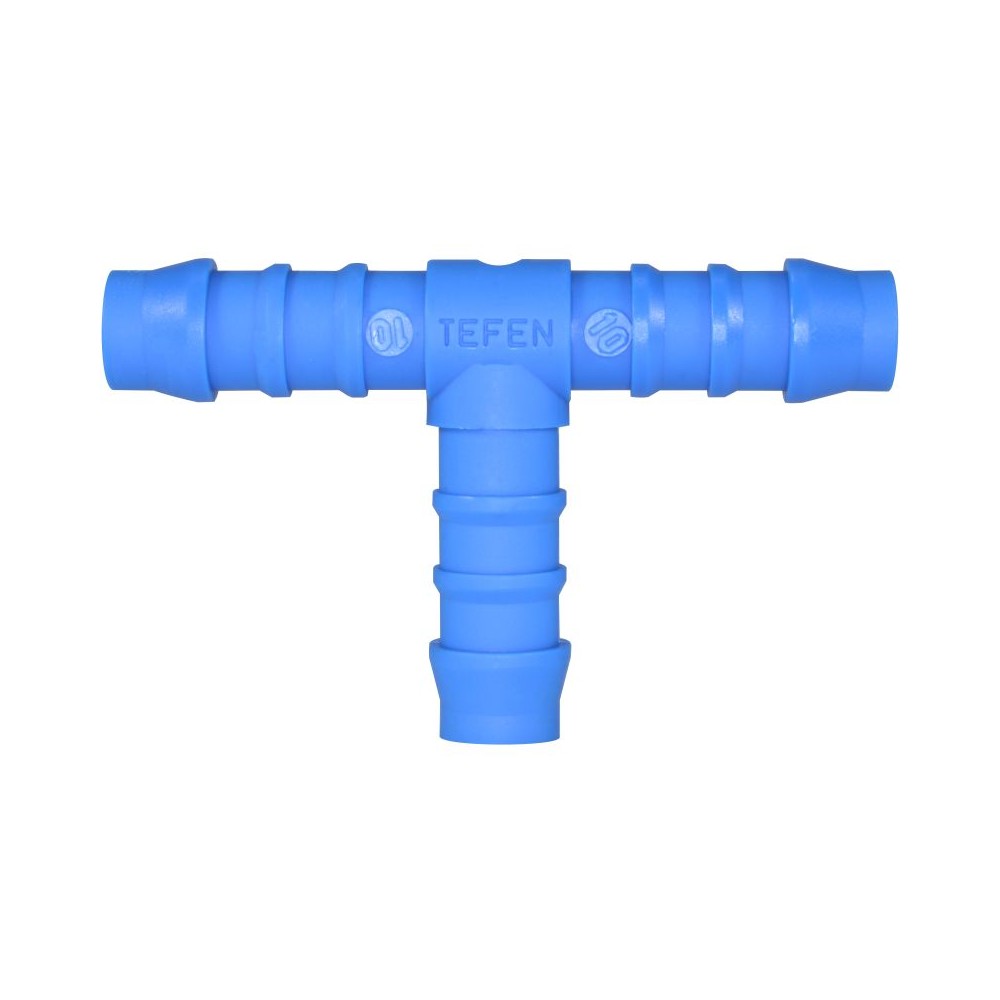 Hose joiner tee plastic with three 12mm ports