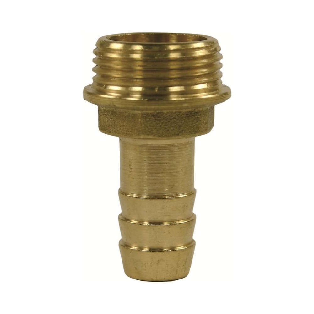 Hose tail brass male 1" to 19mm washdown fitting