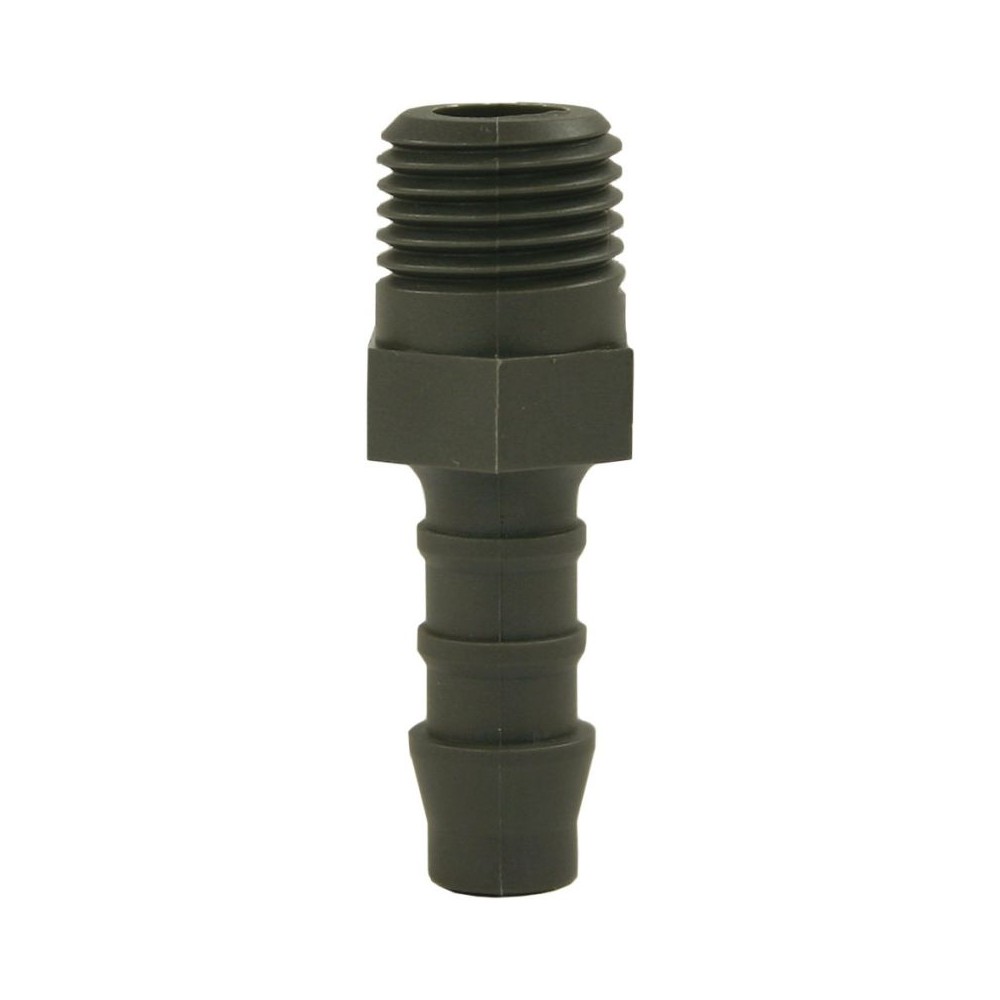 Hose tail plastic tapered 3/8" male x 10mm fitting