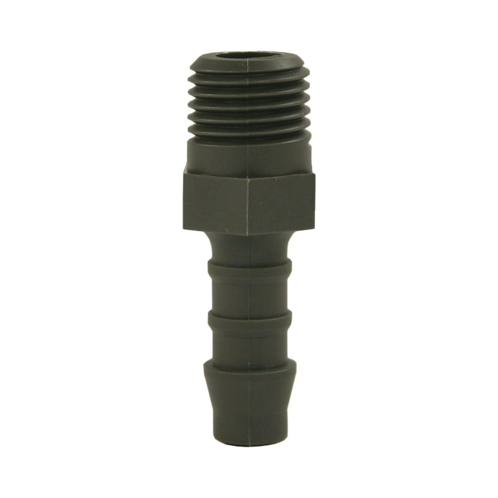 Hose tail plastic tapered fitting 3/8" male x 6mm