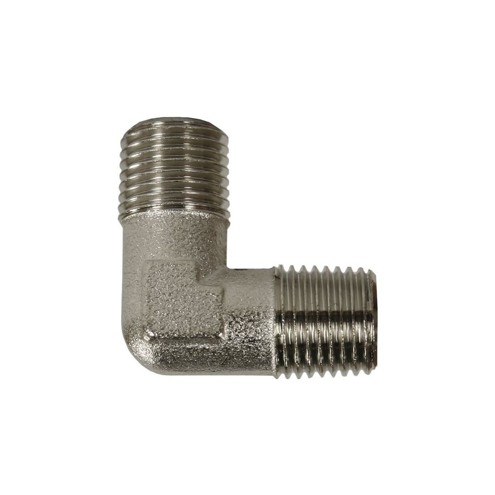 Male to male nickel plated brass elbow 1/2"M to 1/2"M fitting
