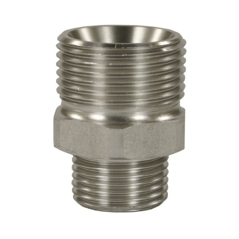 Male to male stainless quick screw nipple adaptor M22 to 3/8"