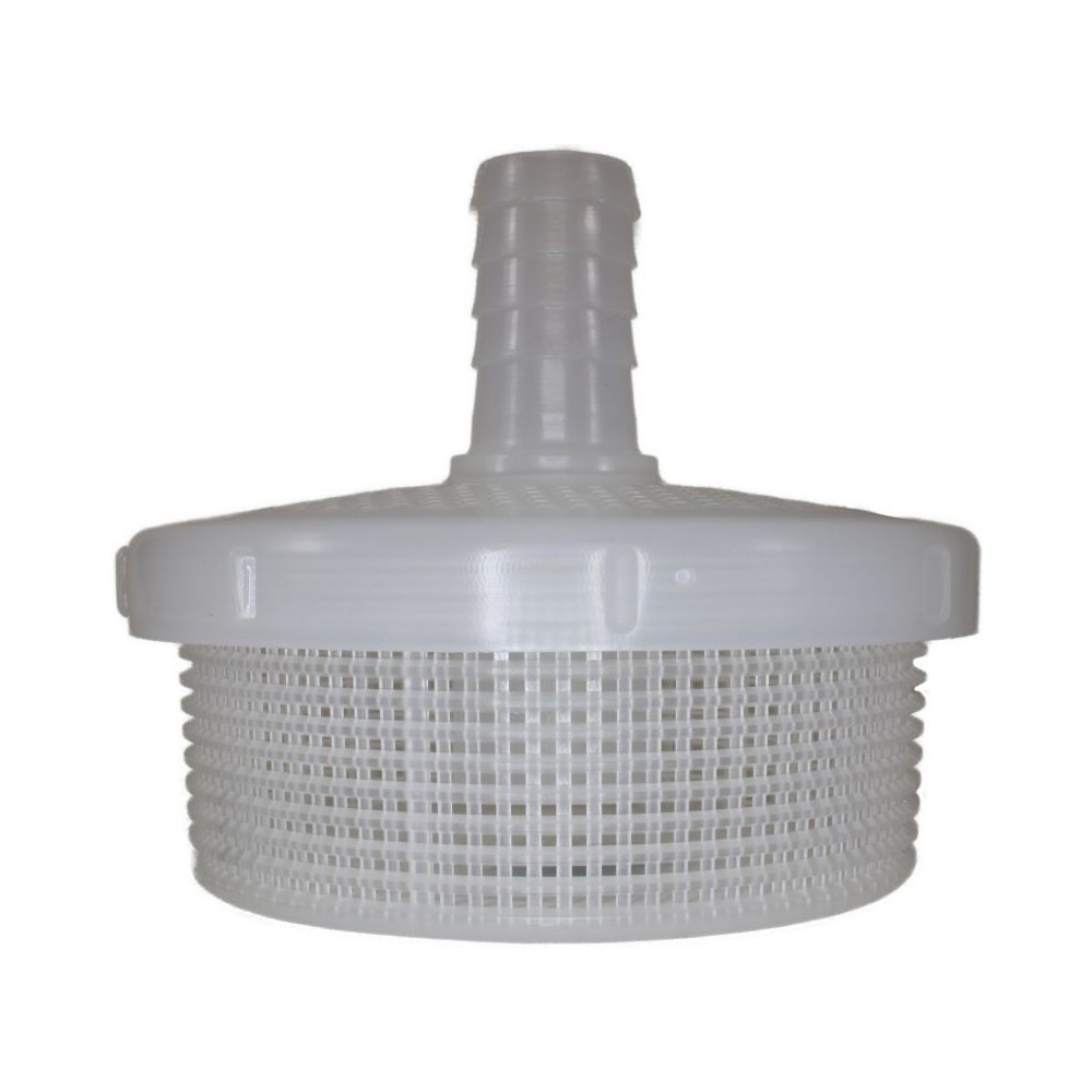 Plastic water strainer for washdown systems