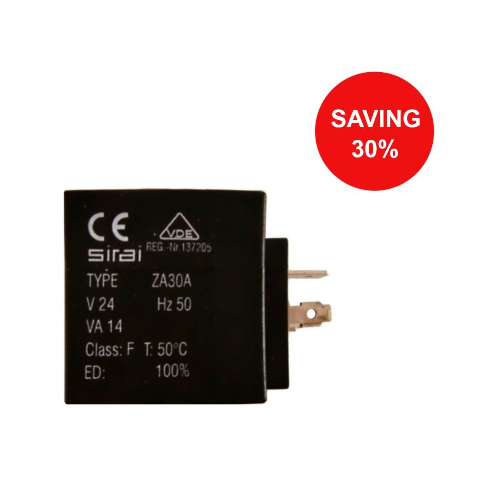 Sirai Solenoid Coil 24V washdown valve spare