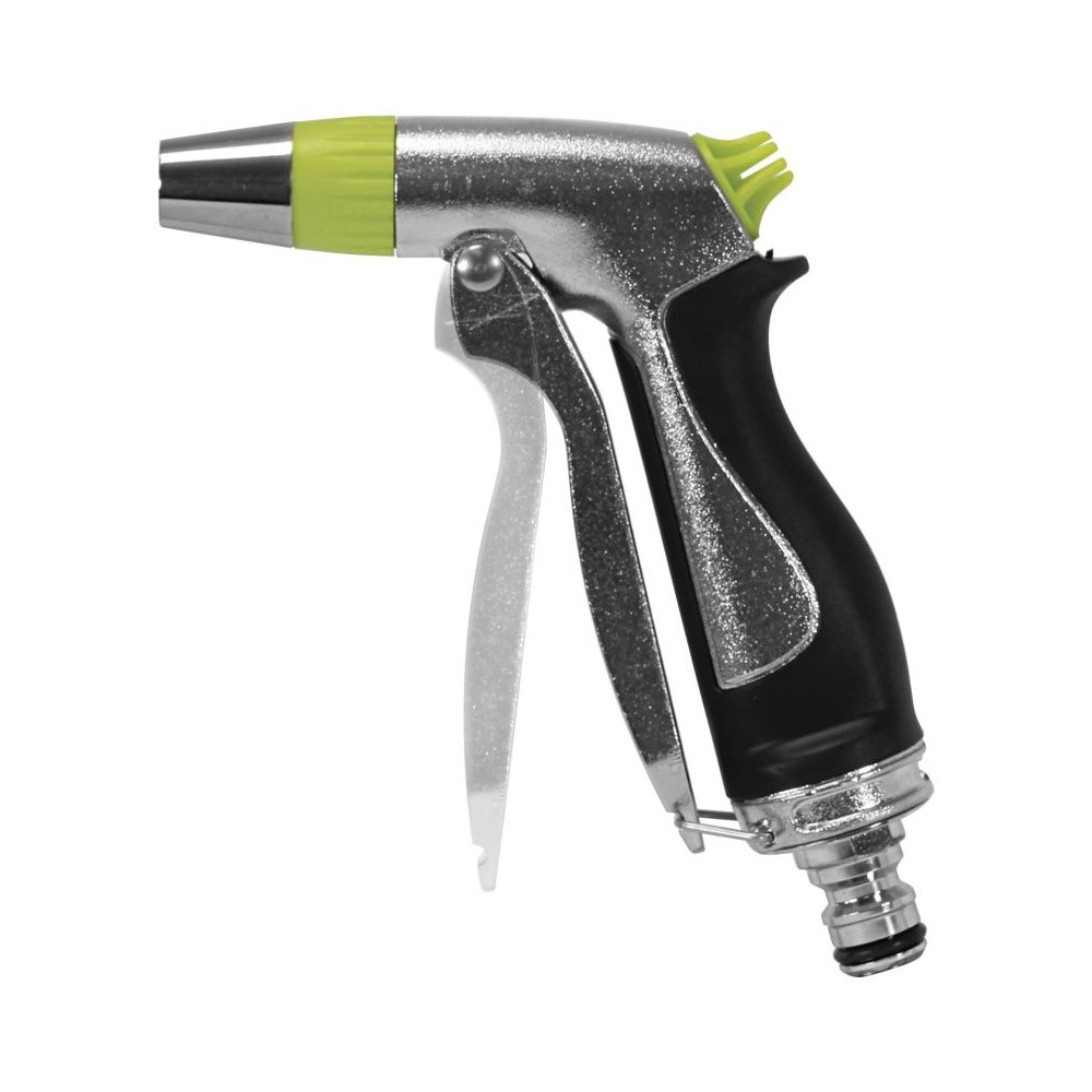 Spray gun with universal 16mm quick-connect plug