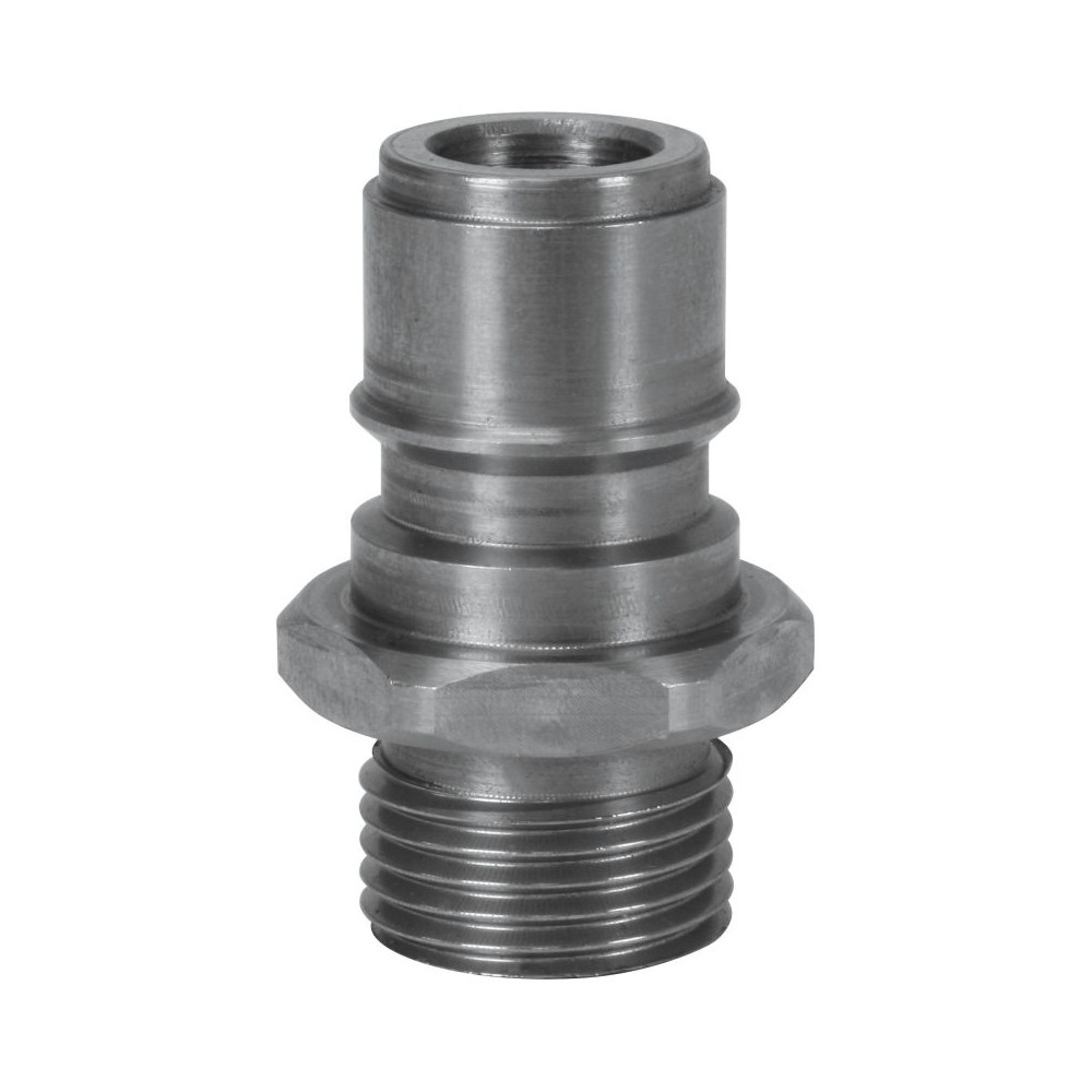 ST45 quick coupling plug in stainless steel with 1/2" male thread