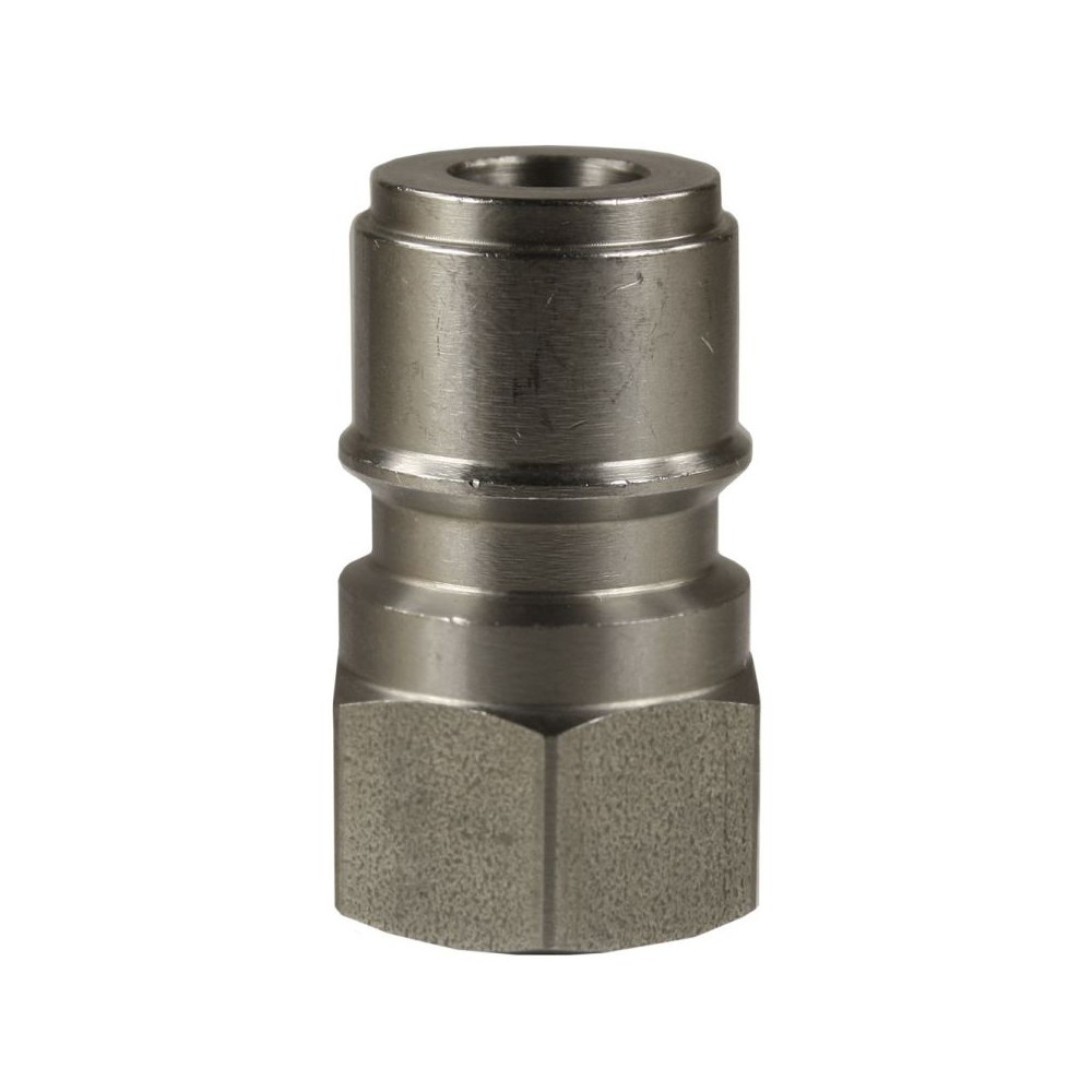 ST45 quick coupling plug in stainless steel with 1/4 inch thread