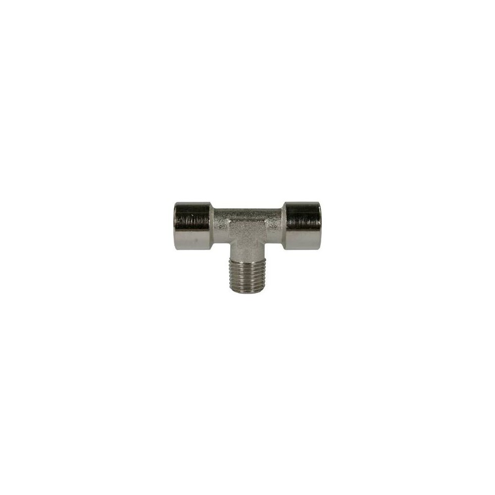Brass T-connection fitting with 1/4" threads