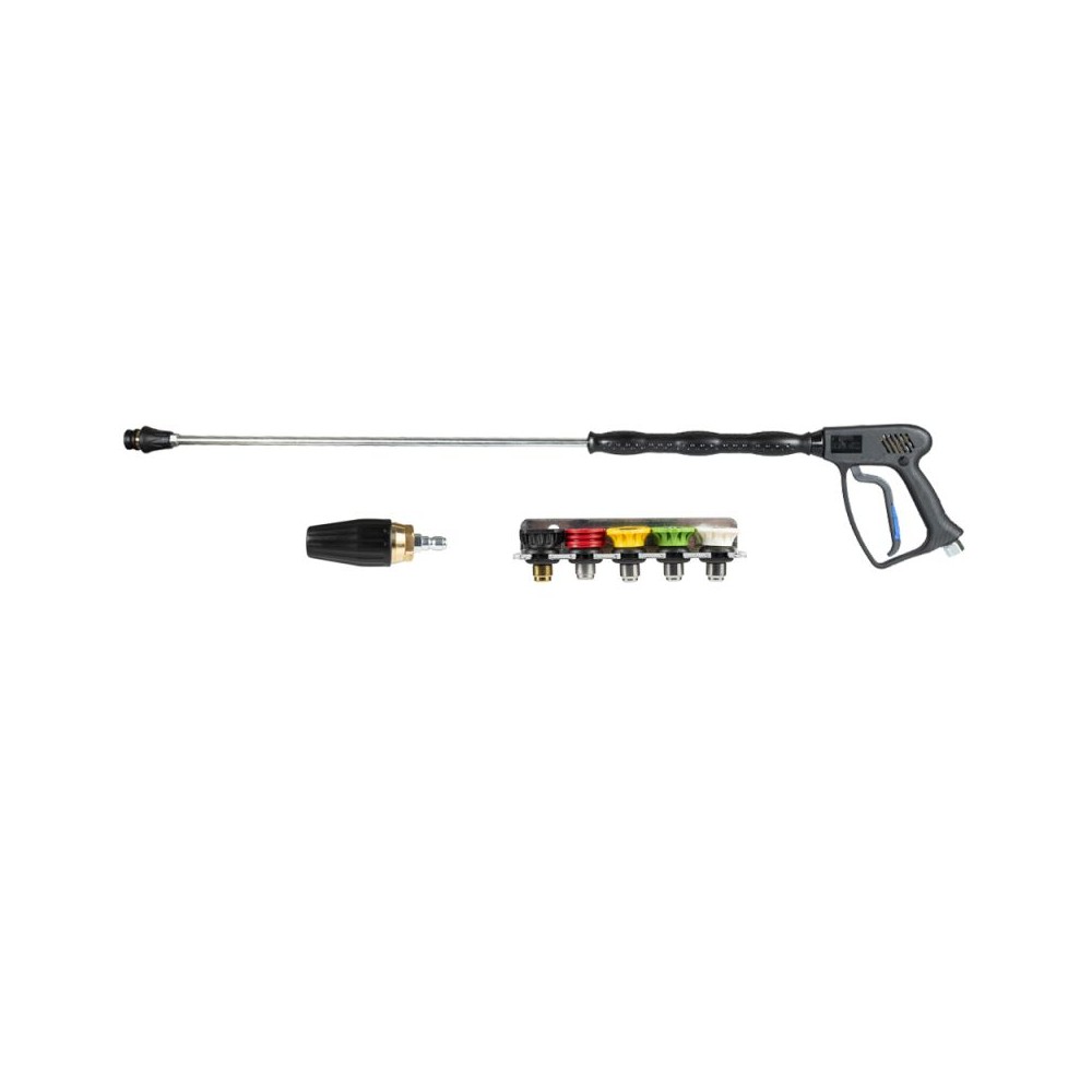 Tecpro gun lance with 045 quick release nozzles and turbo nozzle