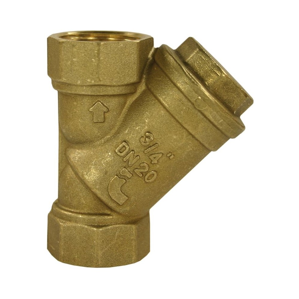 Brass Y filter micron female with 3/4" ports