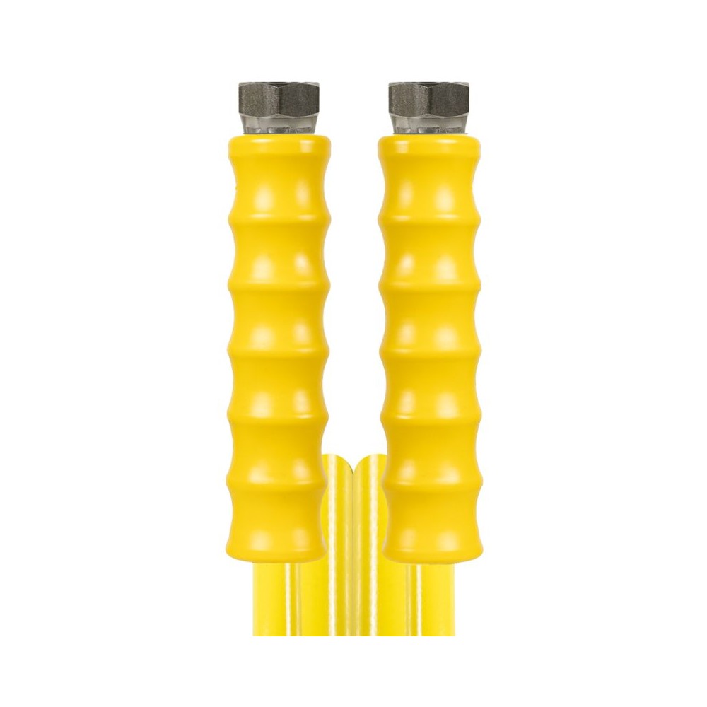 Yellow metre bar hygiene ultra washdown hose with 1/2" female ends