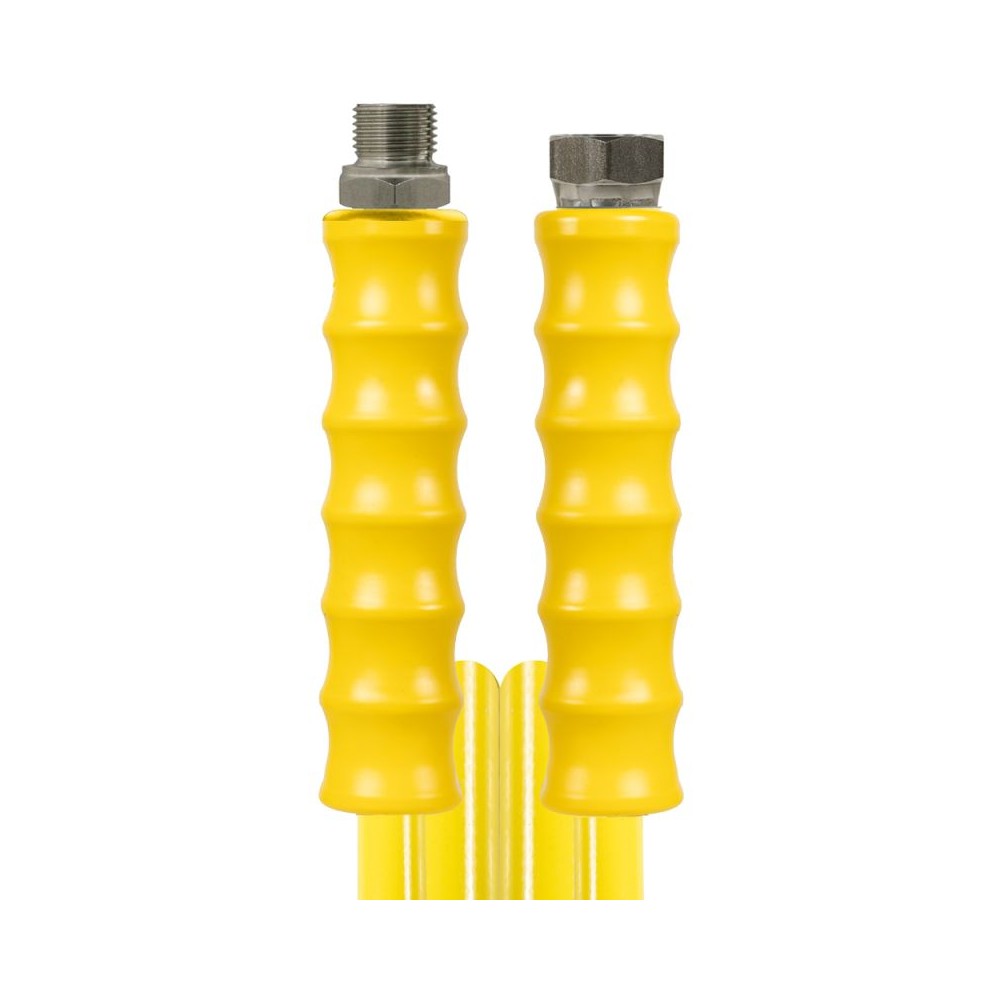 Yellow 10 metre bar hygiene ultra hose with 1/2" ends