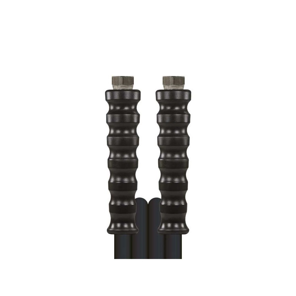Black 10 metre bar high pressure hose with 3/8" female ends