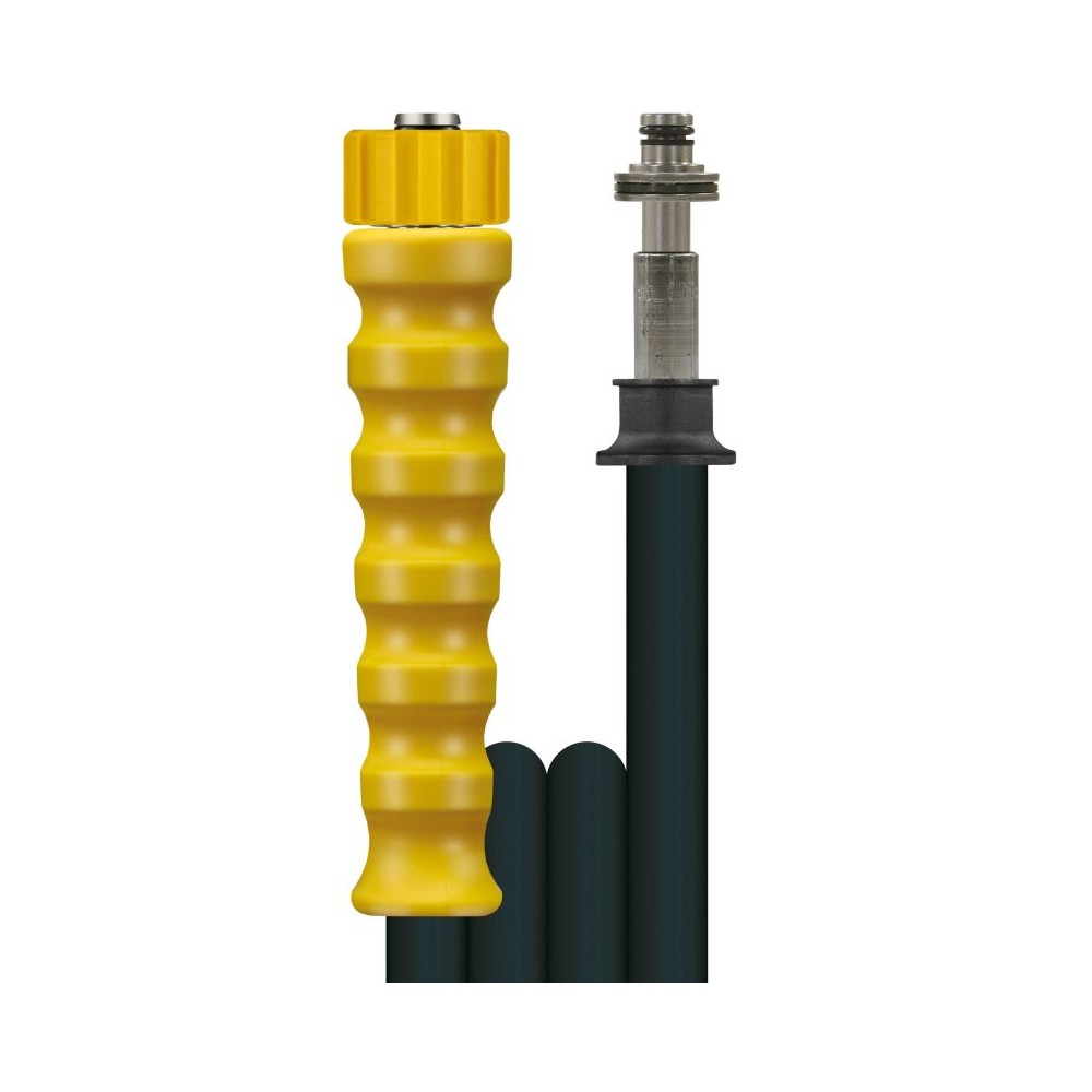 Black 15 metre bar high pressure hose with M22F and Karcher ends