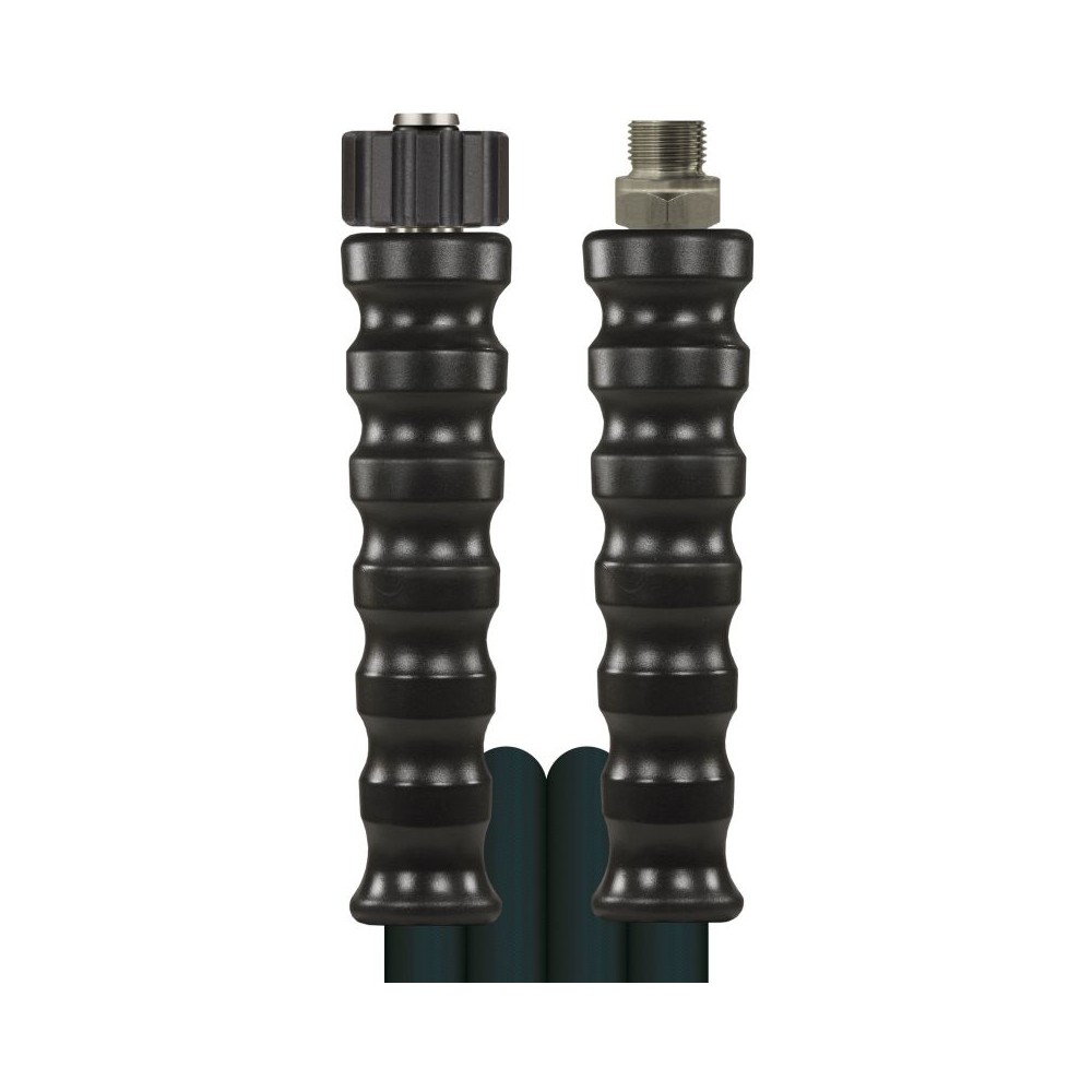 Black 20 metre bar high pressure hose with M22F and 3/8" ends