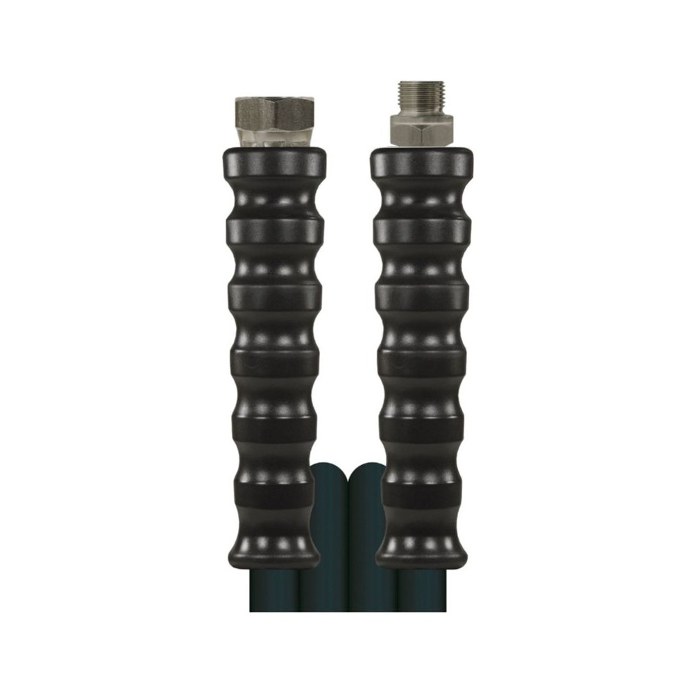Black 20 metre bar high pressure hose with stainless steel 3/8" ends