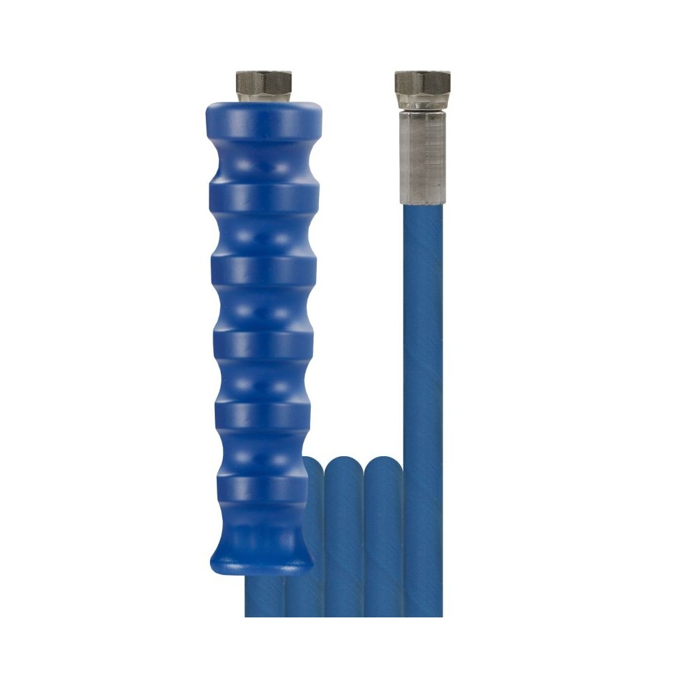 Blue 5 metre bar high pressure hose with 1/4" female ends