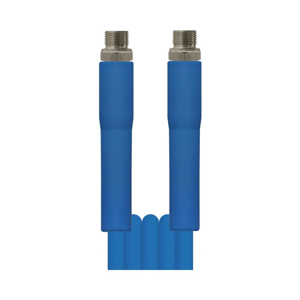 Blue 7.5 metre bar high pressure hose with 1/4" male ends