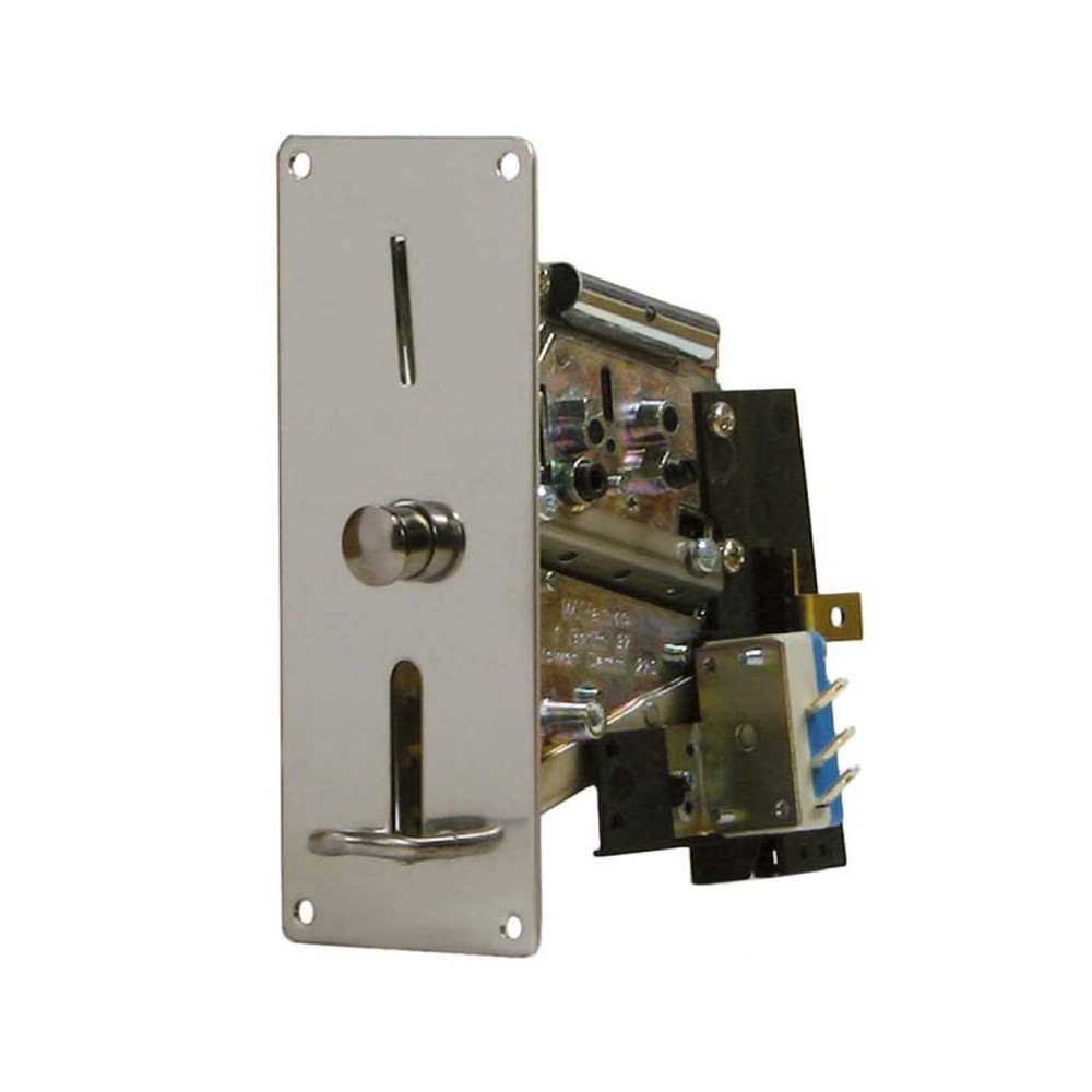 Coin mechanism profiled token with microswitch component