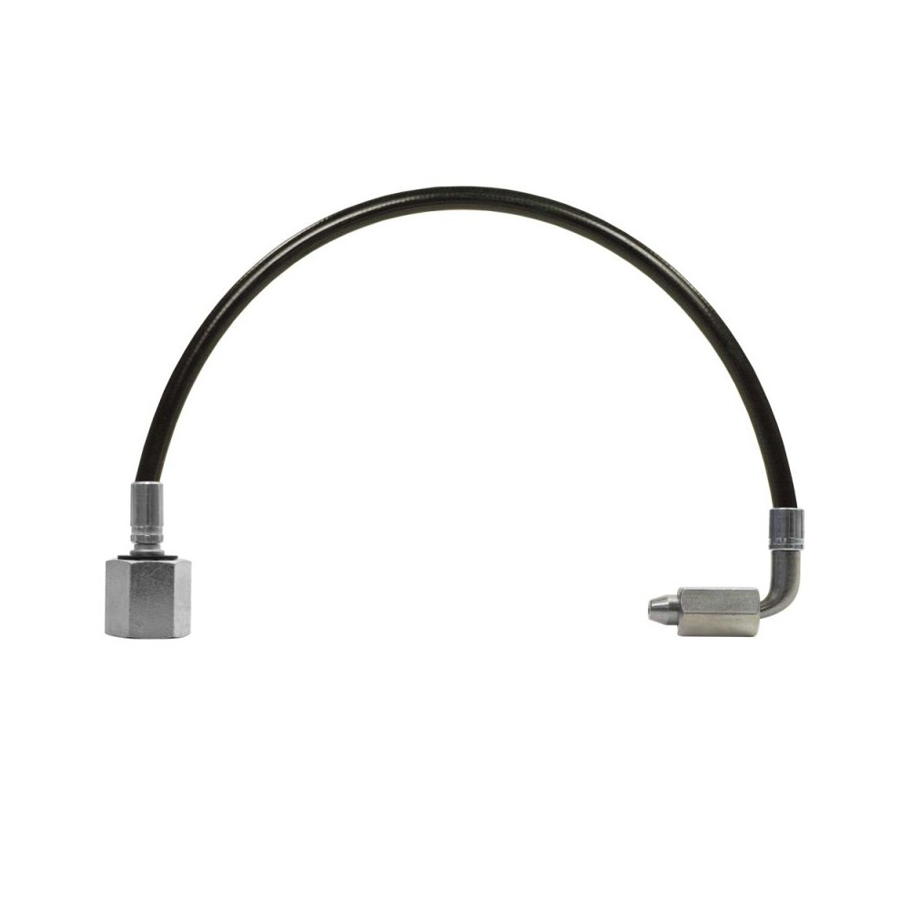 Connection hose 1M 1/4" female 90° angled fitting