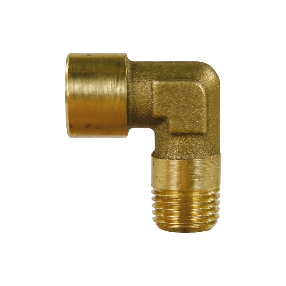 Female to male brass elbow 1/4" fitting
