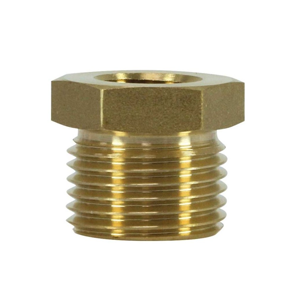 Female to male brass reduction nipple adaptor 1/4"F to 1/2"M