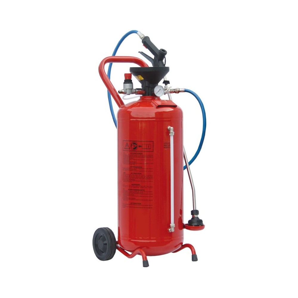 Red 50L foamer with pressure tank for washdown cleaning