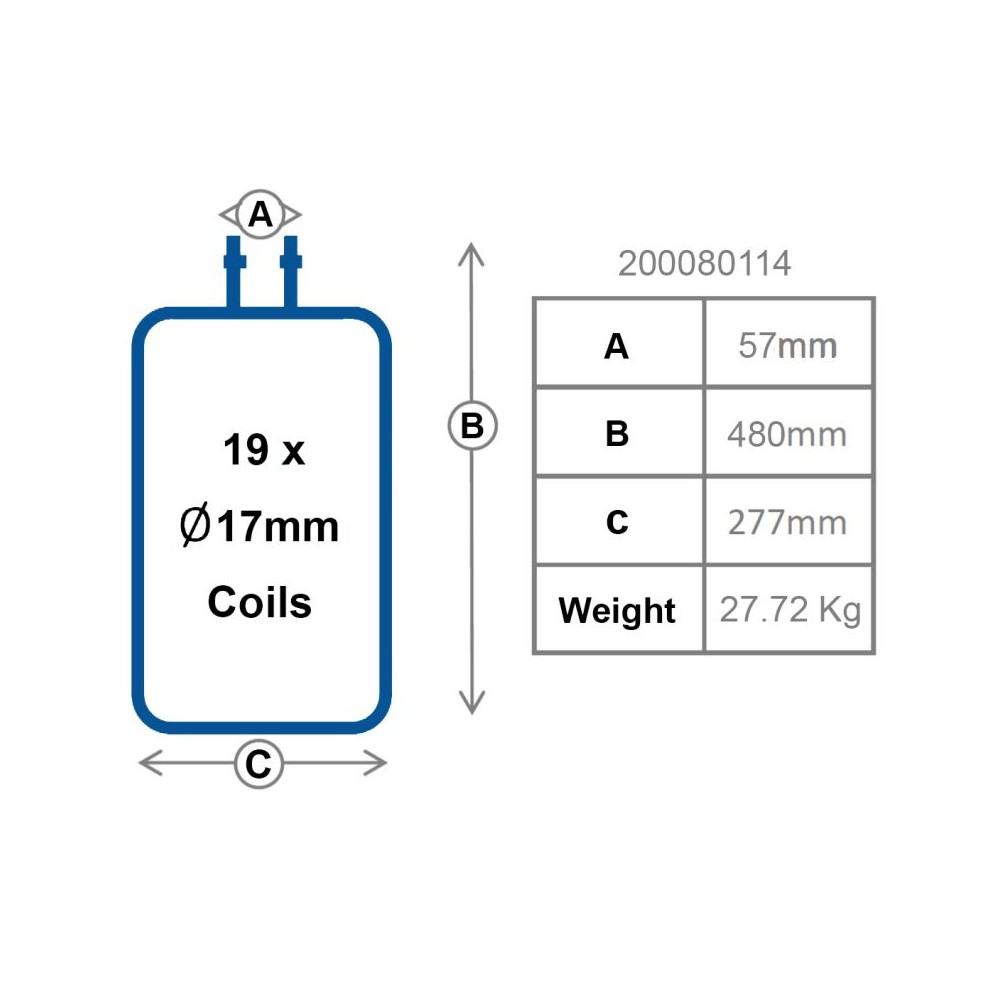 Stainless steel heater coil for Karcher HDS 645-4 M