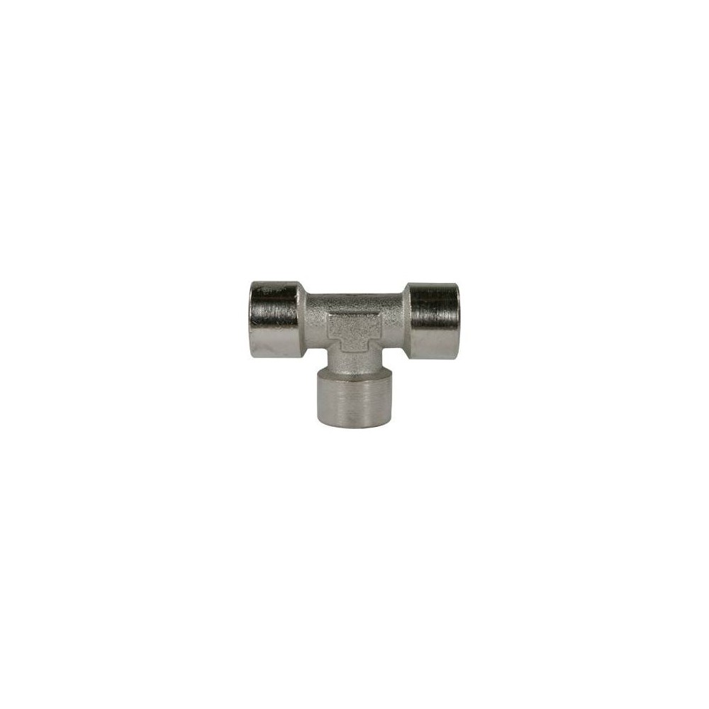 Hose adaptor nickel plated brass female tee fitting