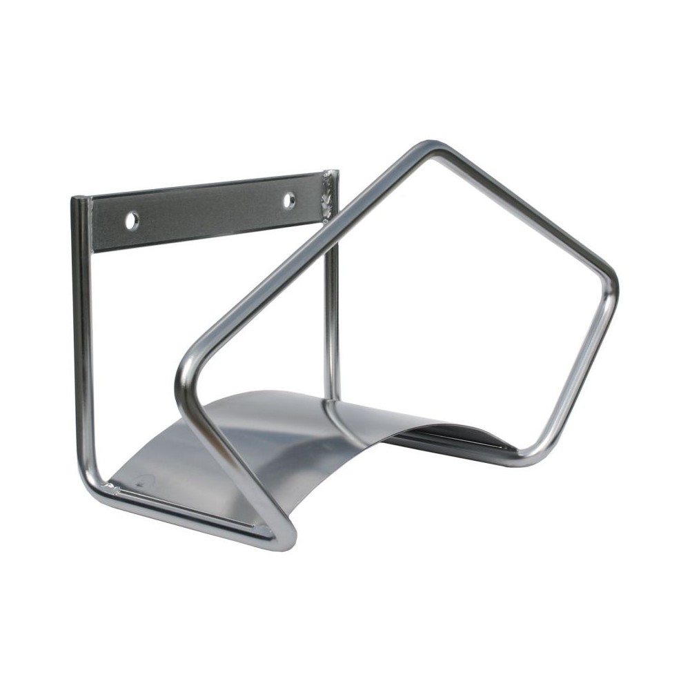 Polished hose holder stainless steel wall bracket