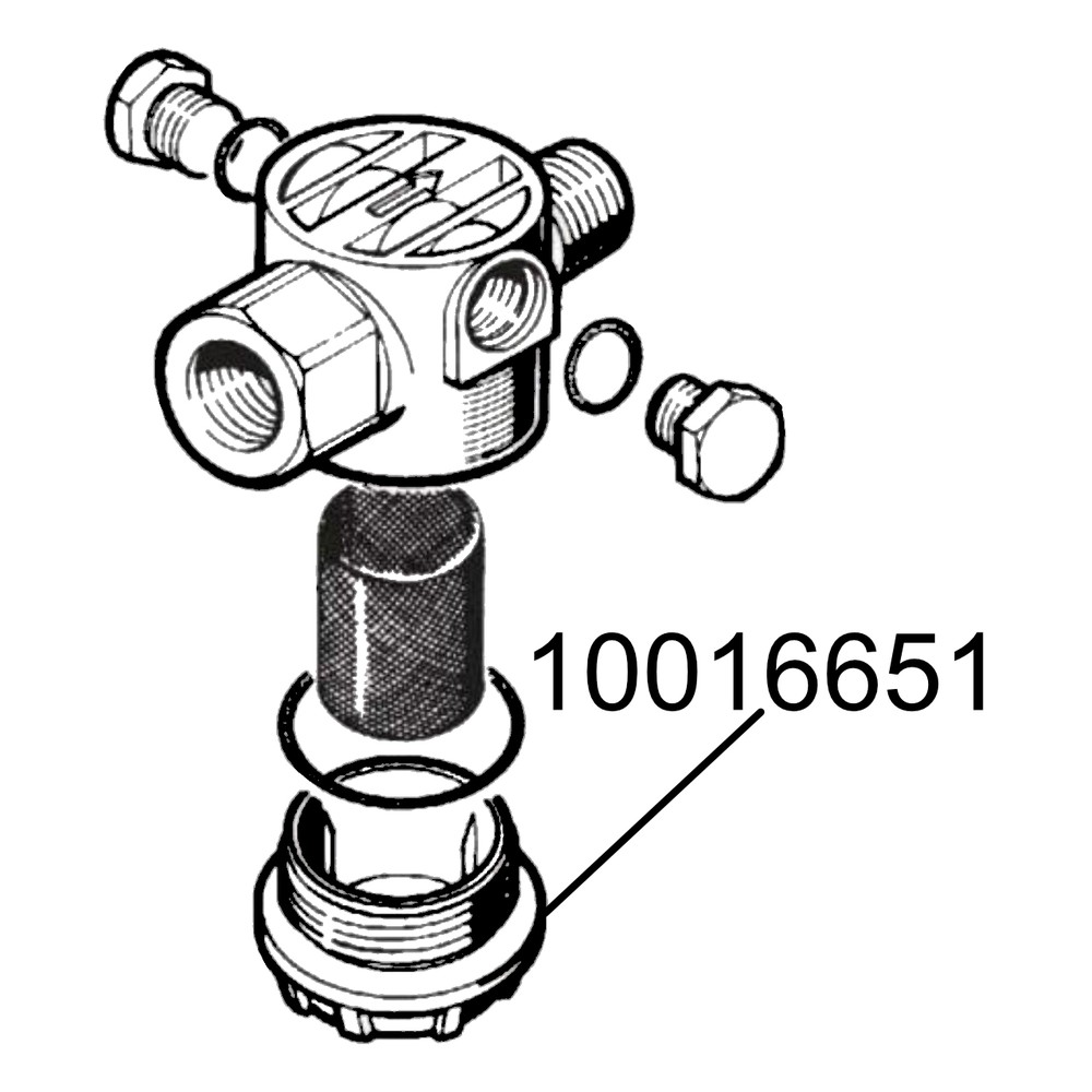 Green Interpump filter cap component