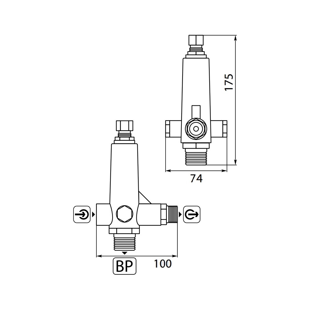 Interpump Unloader Valve K5 pressure-washing component