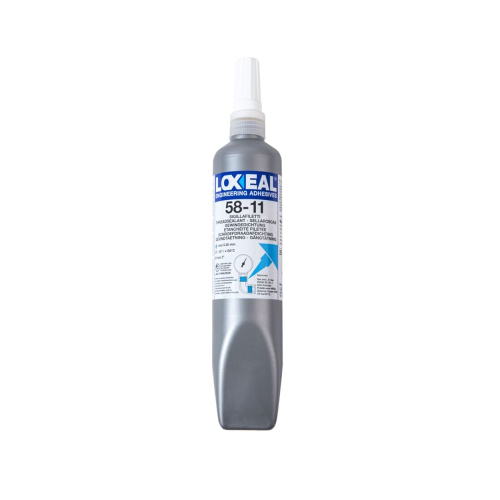 Loxeal threadseal medium strength 250ml yellow sealant bottle