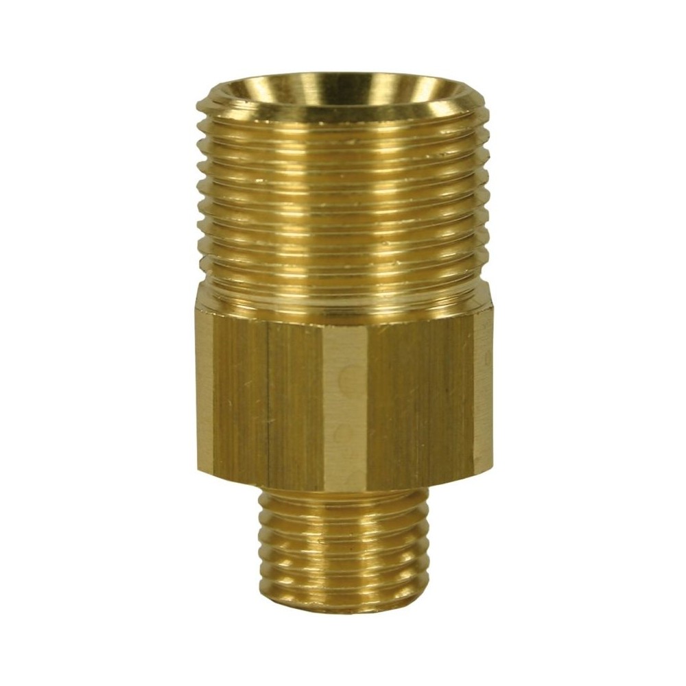 Male to male brass quick screw nipple adaptor M22 to 1/4"