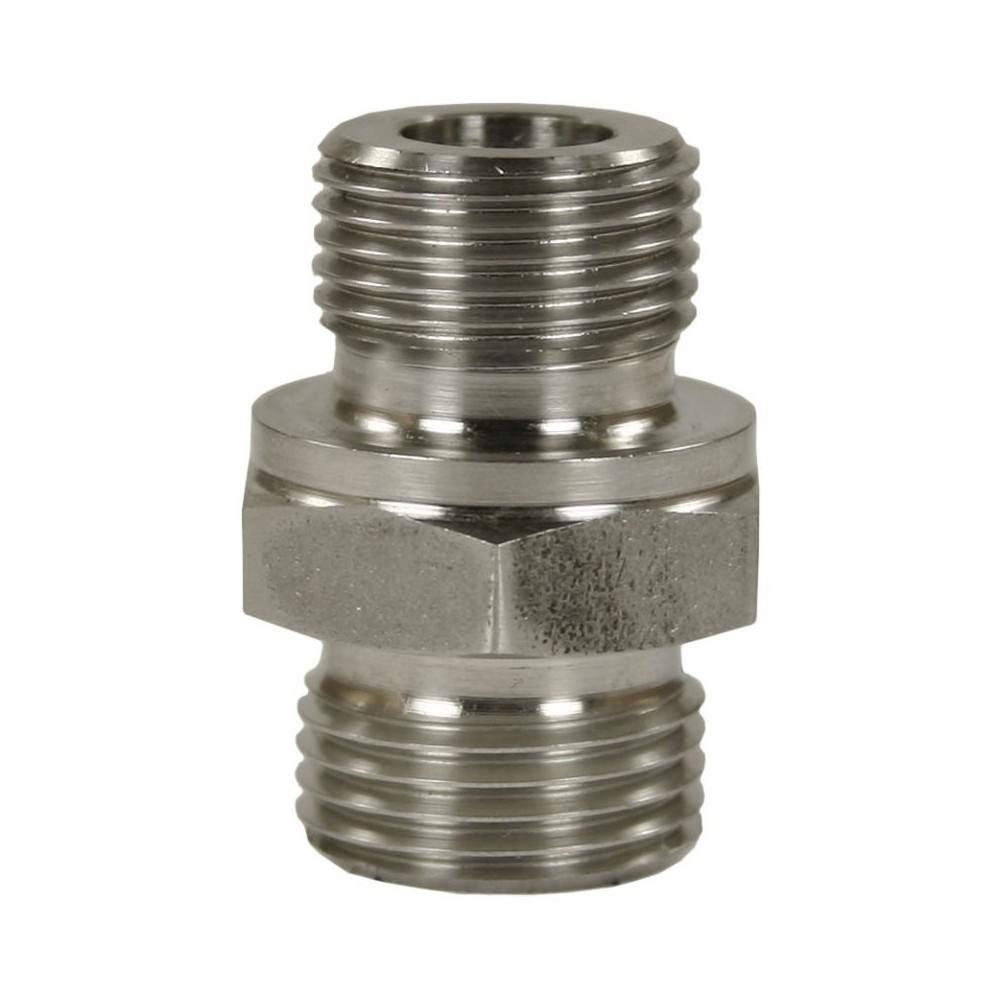 Male to male stainless steel bicone compression adaptor