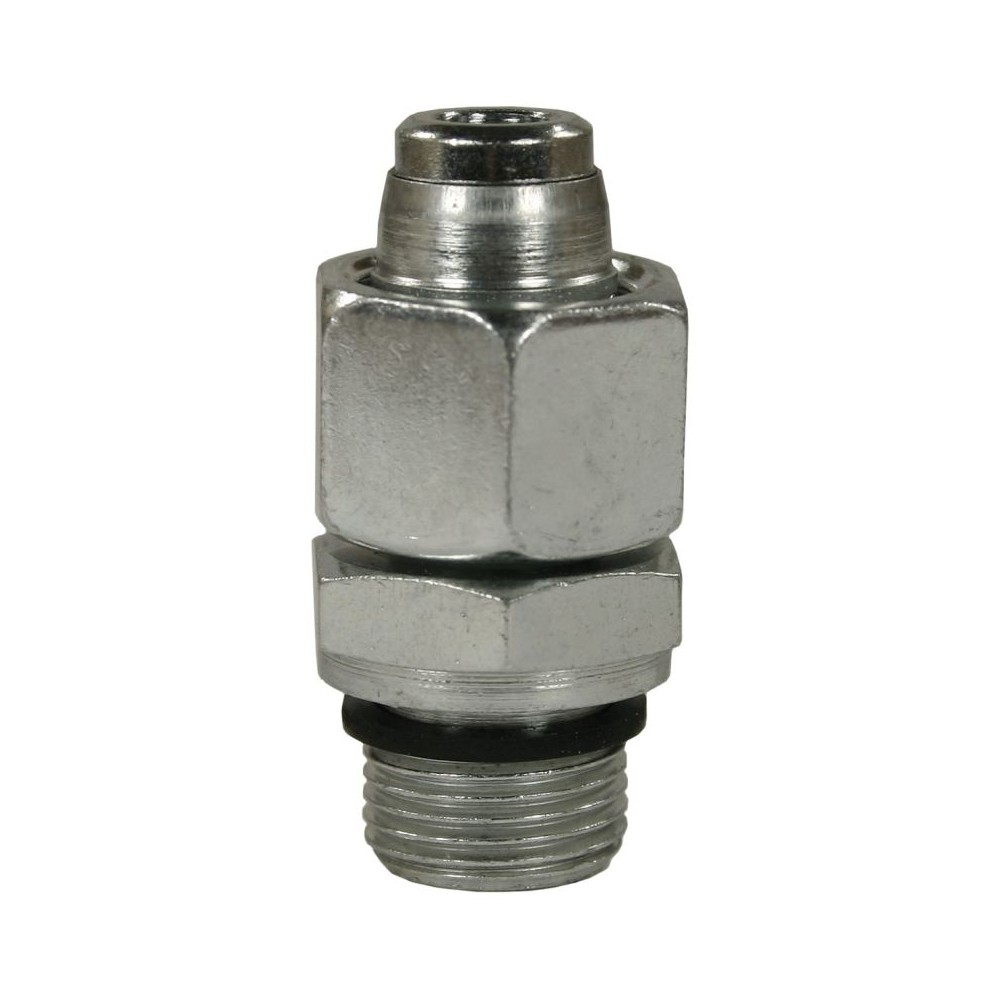 Male to male zinc plated steel bicone compression adaptor