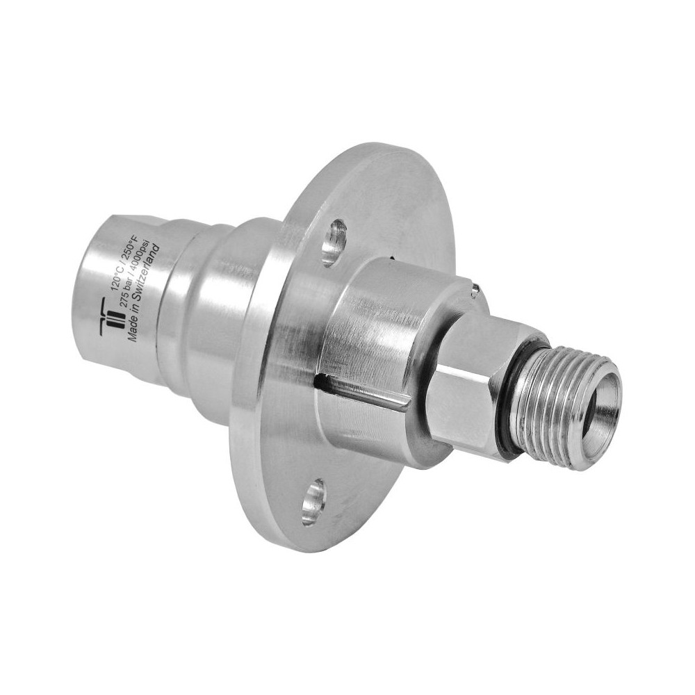 Mosmatic swivel DYF to 1/4" F 3/8" M carbide fitting