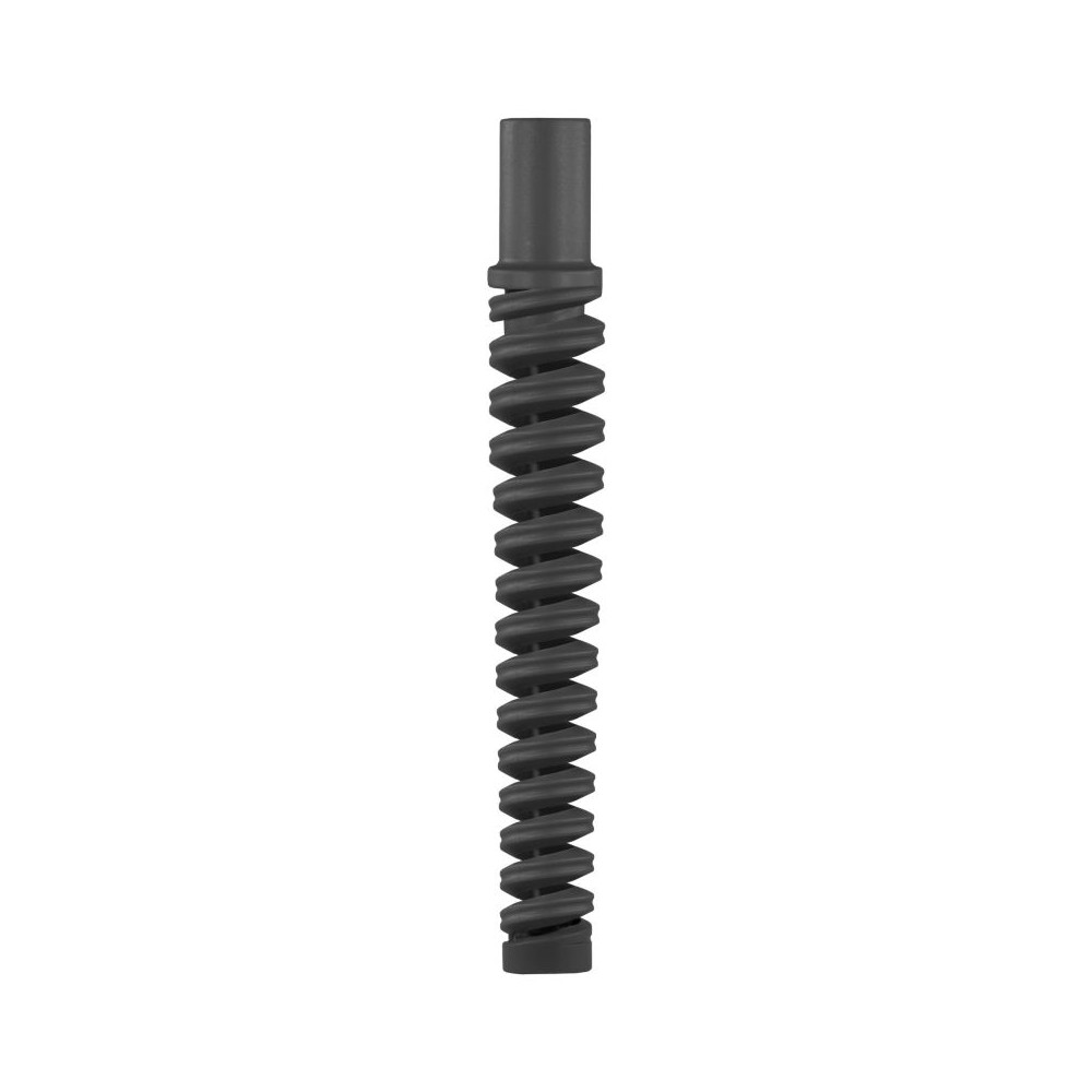 Black plastic spiral bend restrictor for washdown hoses